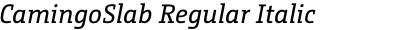 CamingoSlab Regular Italic